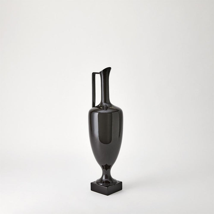 Quiet Curve Urn-Black-Sm