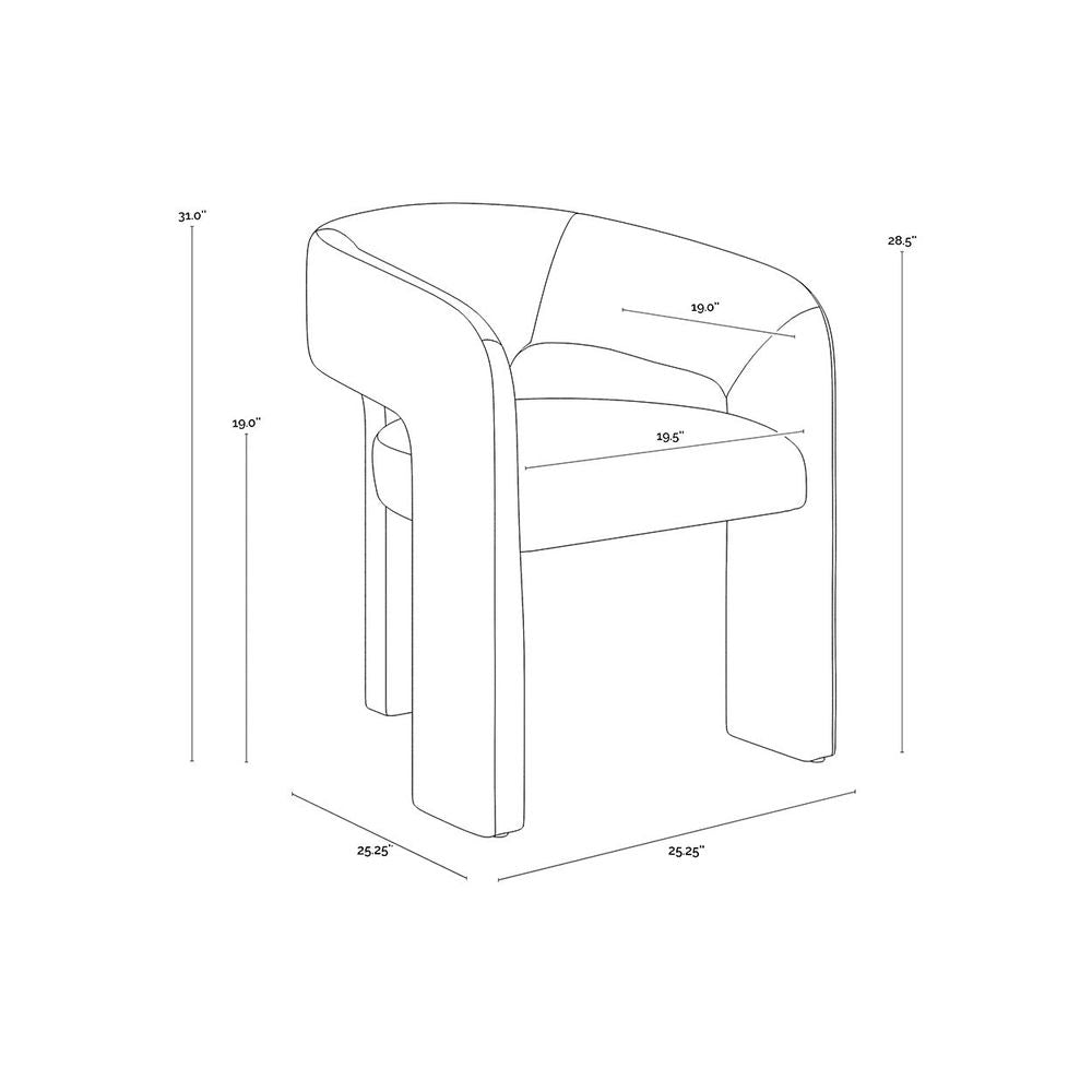 Isidore Dining Armchair - Meg Gold