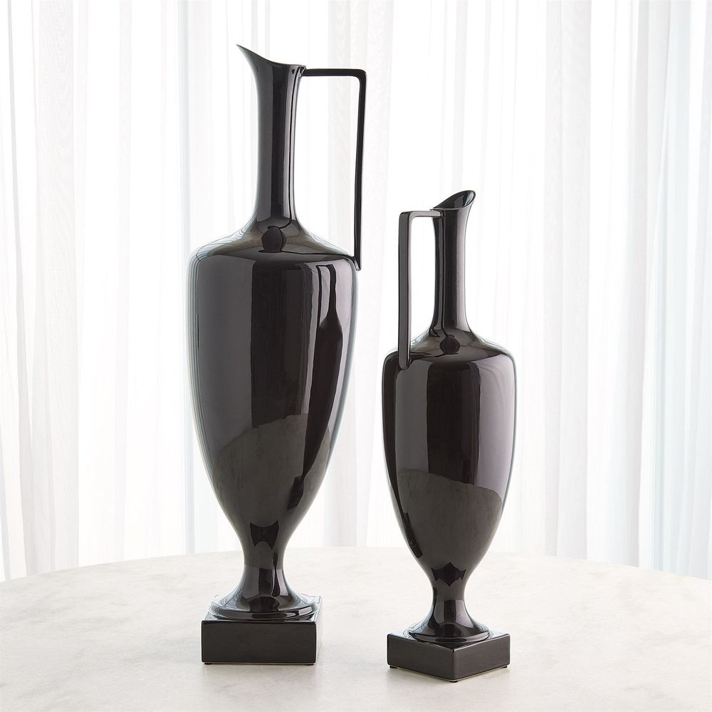 Jars Quiet Curve Urn-Black-Lg