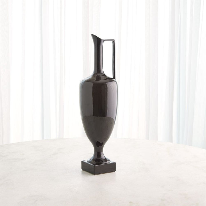 Quiet Curve Urn-Black-Sm