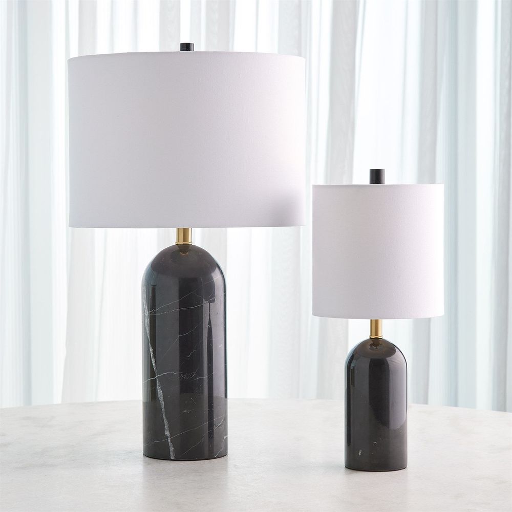 Callanish Marble Lamp-Black-Lg