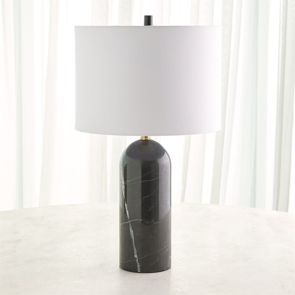 Callanish Marble Lamp-Black-Sm