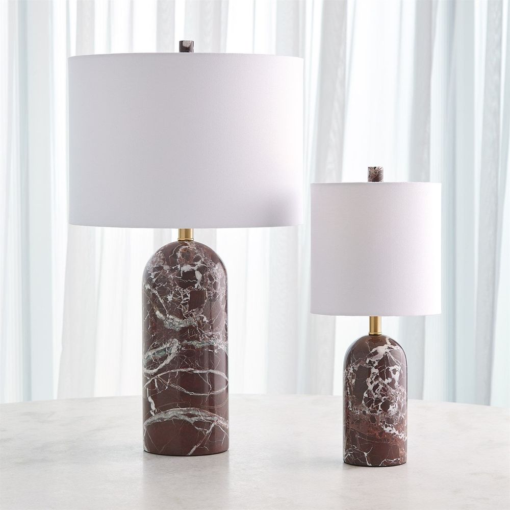 Table Lamps Callanish Marble Lamp-Maroon-Lg