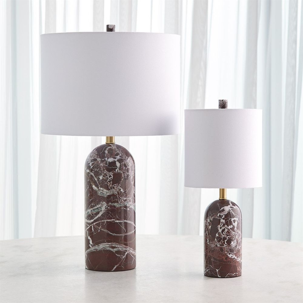 Callanish Marble Lamp-Maroon-Sm