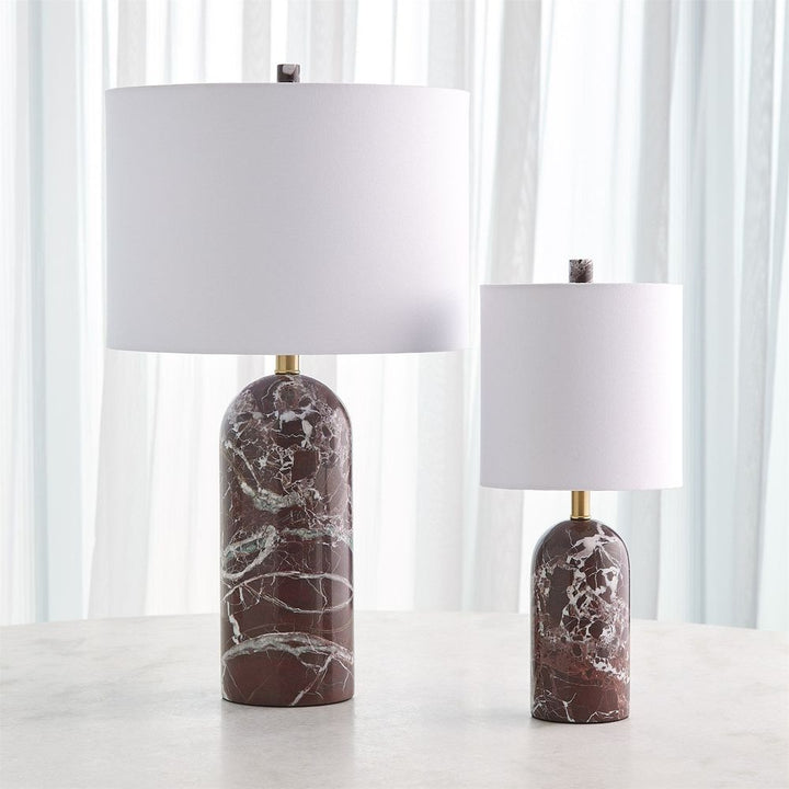 Callanish Marble Lamp-Maroon-Sm