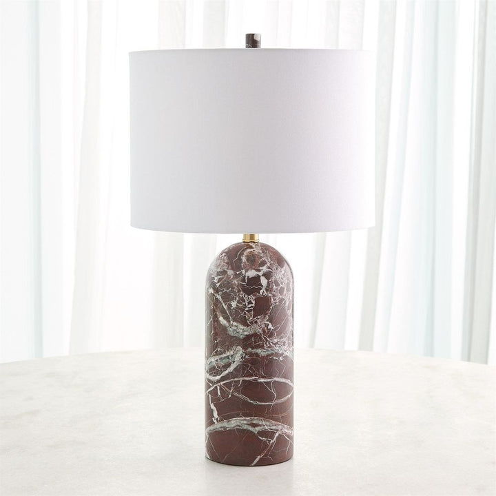 Table Lamps Callanish Marble Lamp-Maroon-Sm