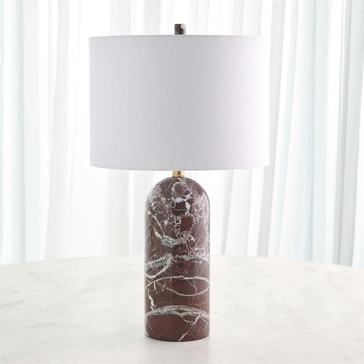 Callanish Marble Lamp-Maroon-Sm
