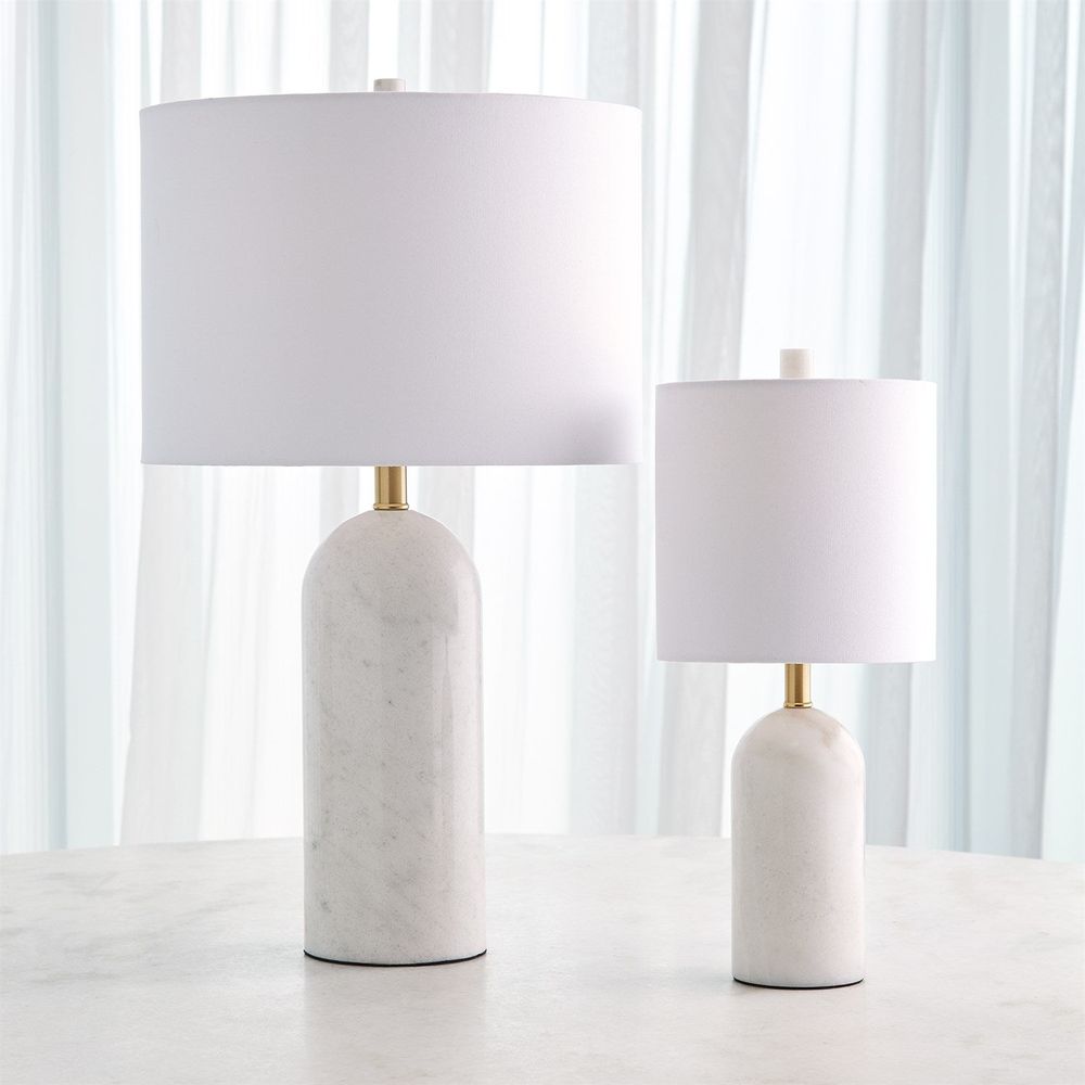 Table Lamps Callanish Marble Lamp-White-Sm