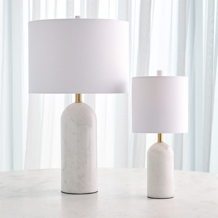 Table Lamps Callanish Marble Lamp-White-Lg