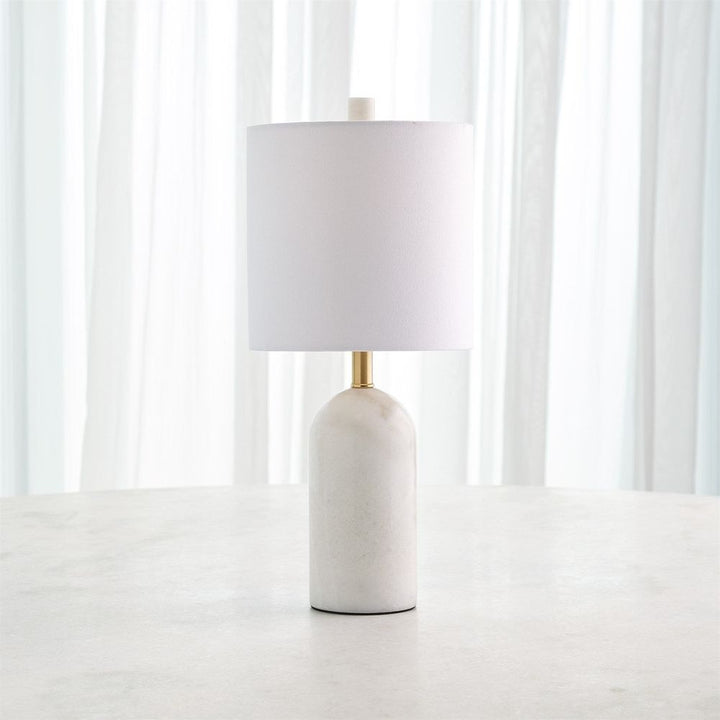 Table Lamps Callanish Marble Lamp-White-Lg