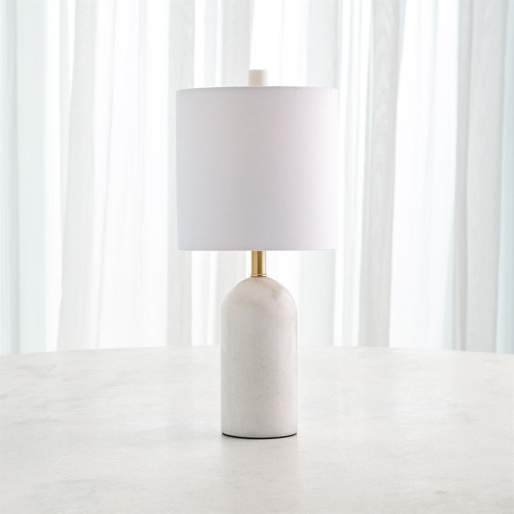Table Lamps Callanish Marble Lamp-White-Sm