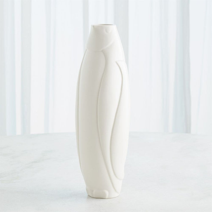 Penguin Vase-Matte White-Wide