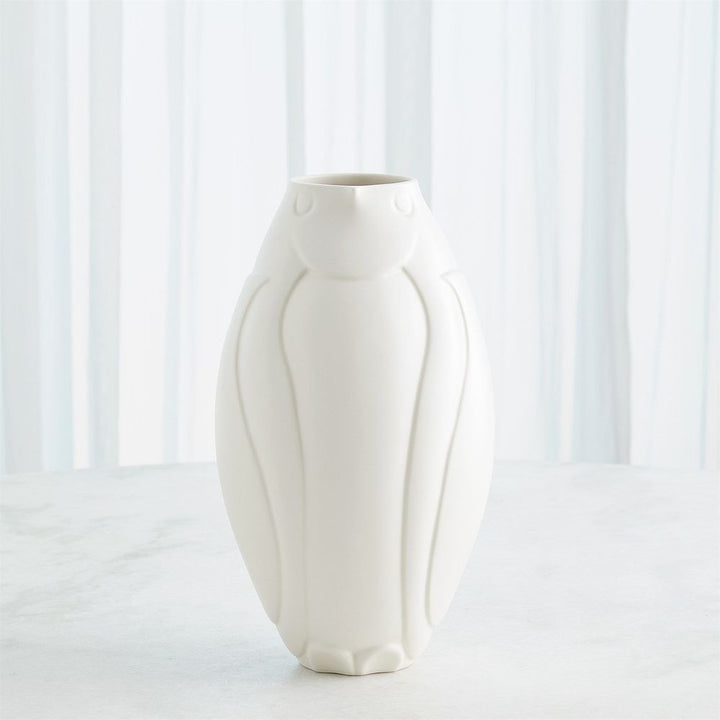 Penguin Vase-Matte White-Wide