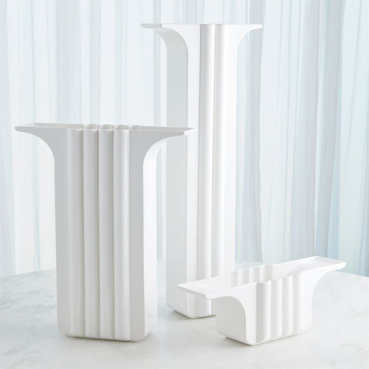 Flying Column Vase-White-Slim
