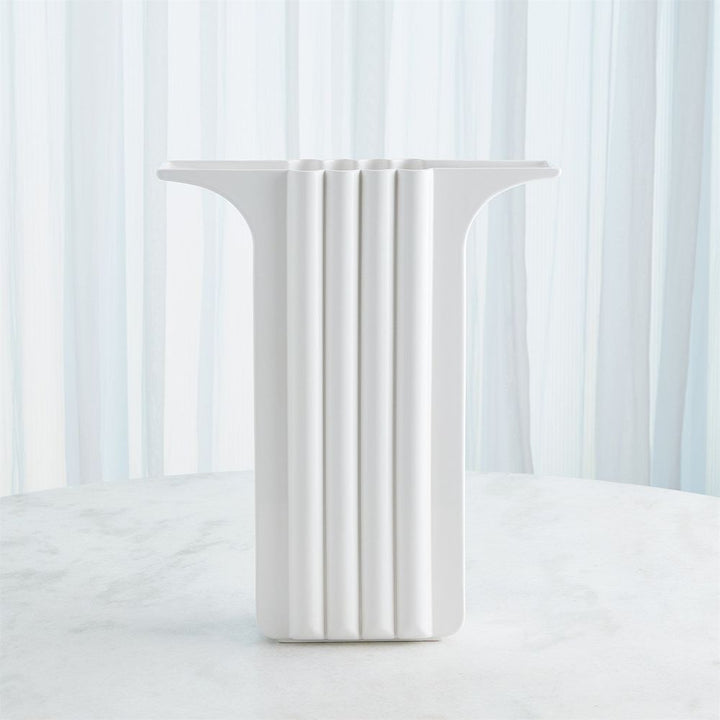 Flying Column Vase-White-Wide