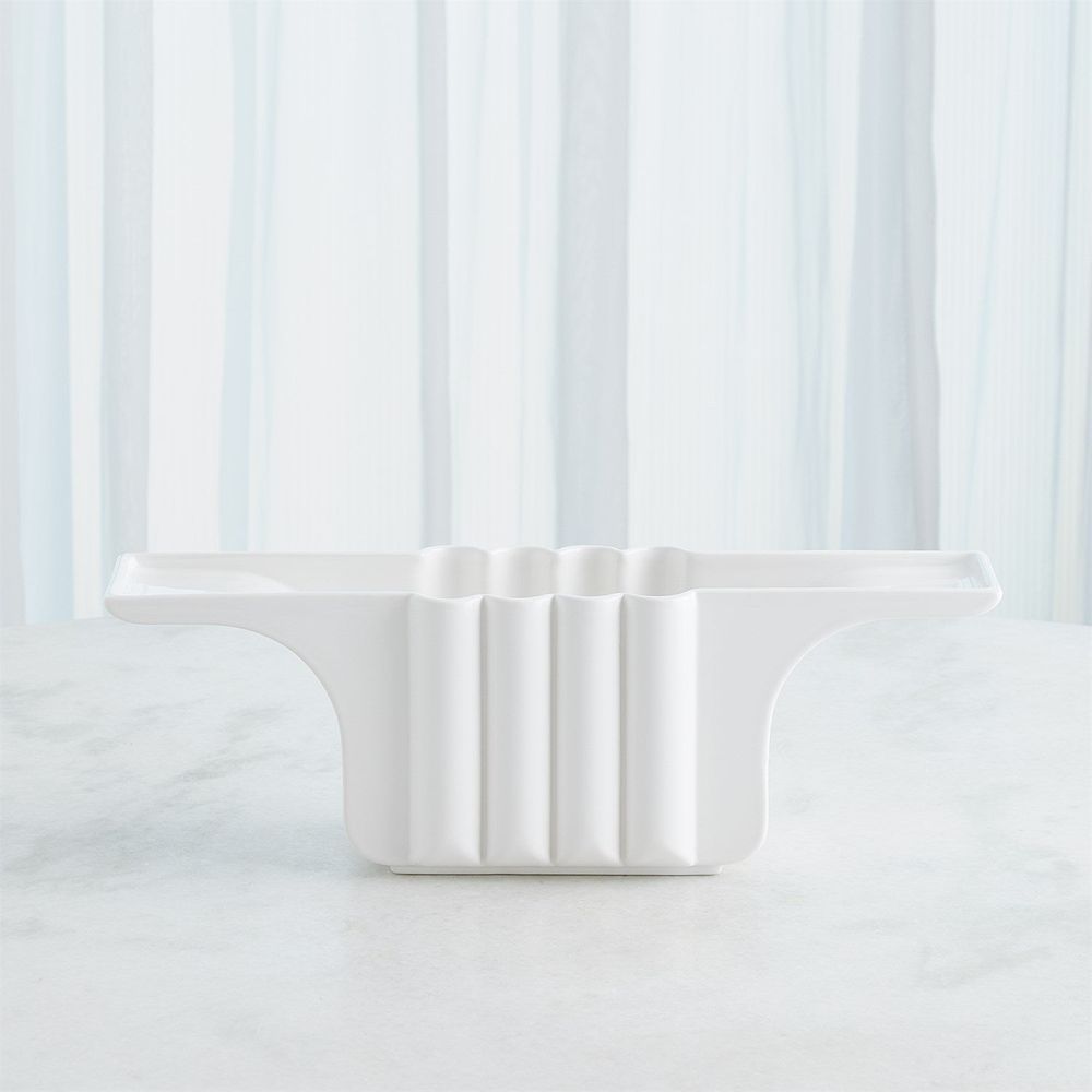 Vases Flying Column Vase-White-Wide