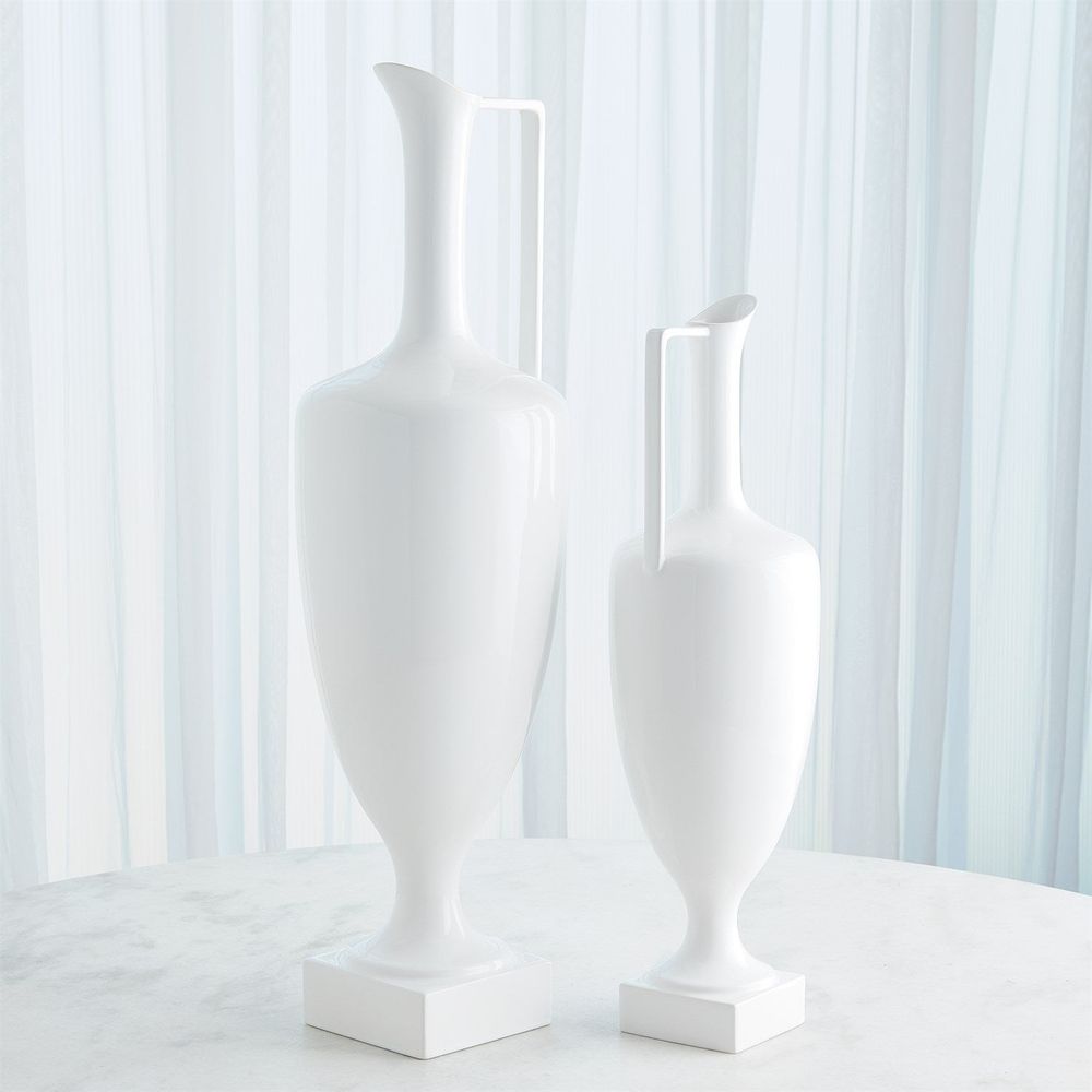 Jars Quiet Curve Urn-White-Sm