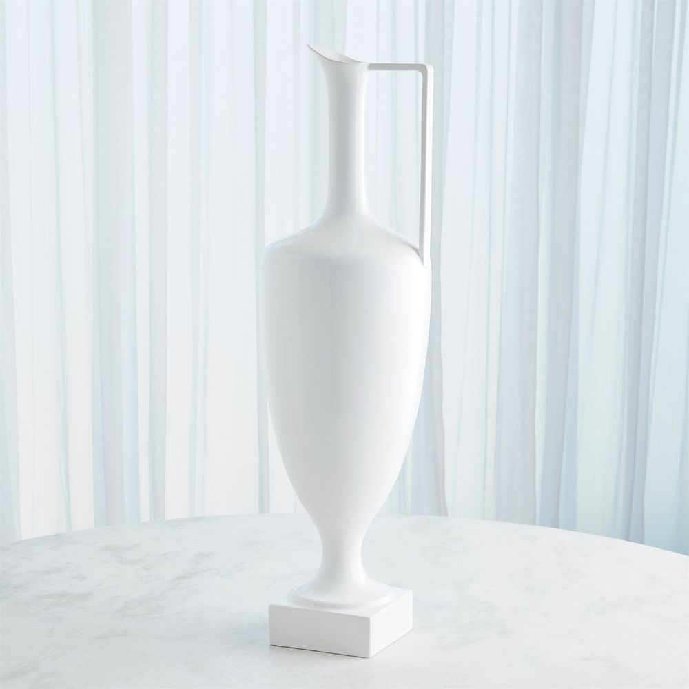 Quiet Curve Urn-White-Lg