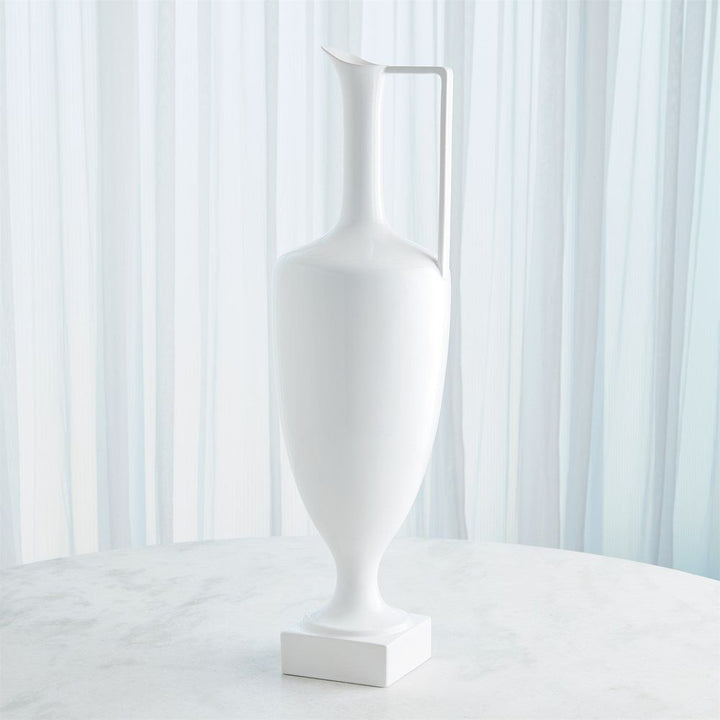 Quiet Curve Urn-White-Sm
