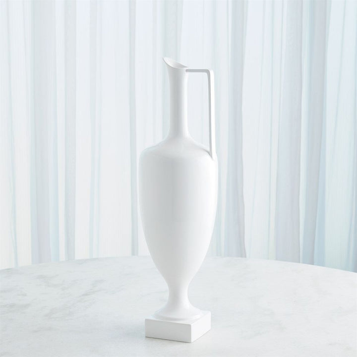 Quiet Curve Urn-White-Sm