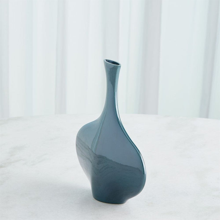 Vases Silhouette Vase-Reactive Blue-Round