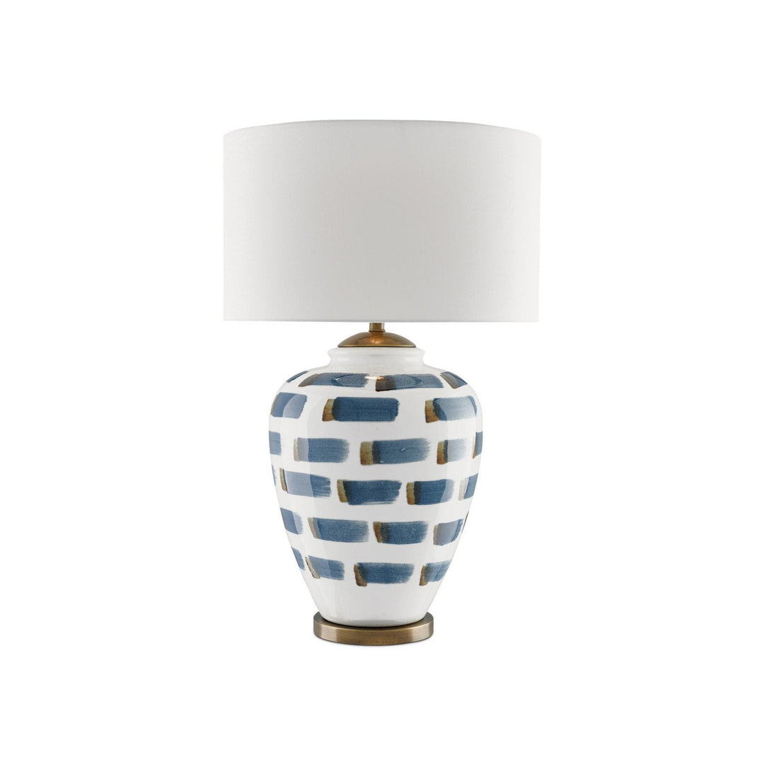 Brushstroke Blue & White Table Lamp