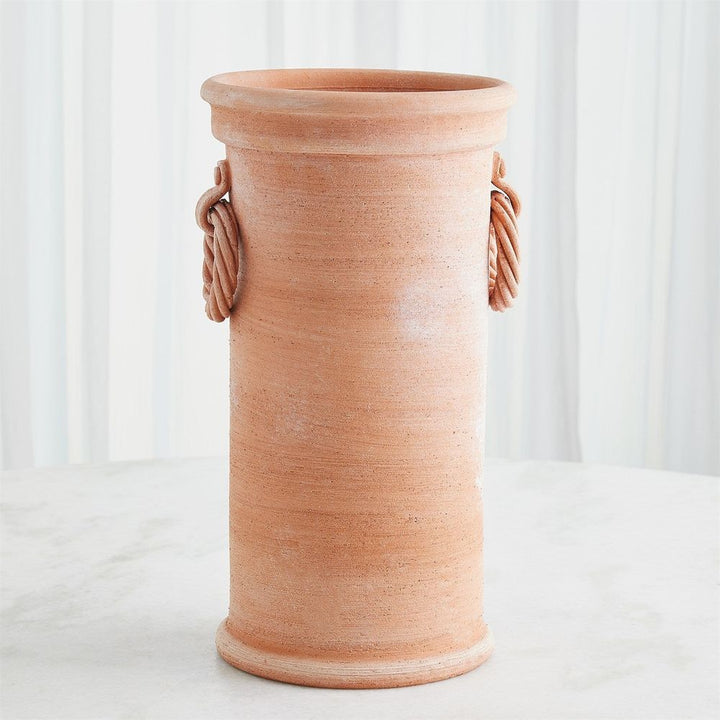 Decorative Objects Rope Handle Vessel-Terracotta