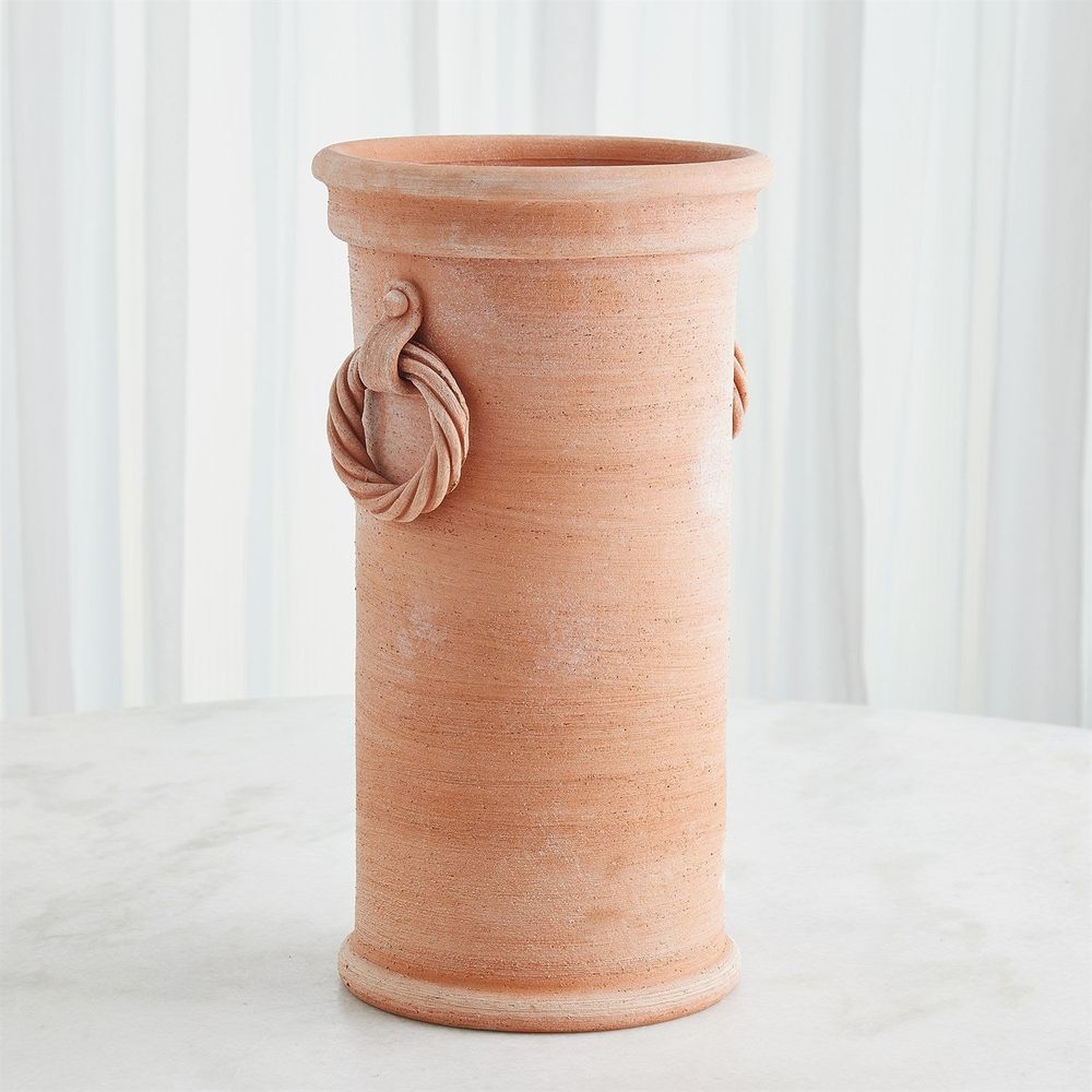 Decorative Objects Rope Handle Vessel-Terracotta