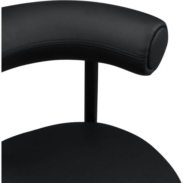 Bordeaux Black Vegan Leather Upholstered Counter Stool