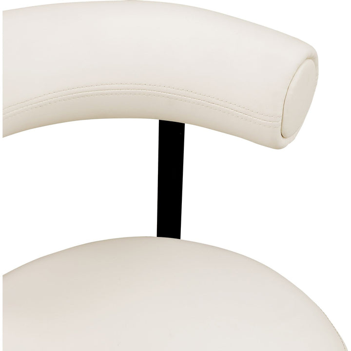 Bordeaux Cream Vegan Leather Upholstered Counter Stool