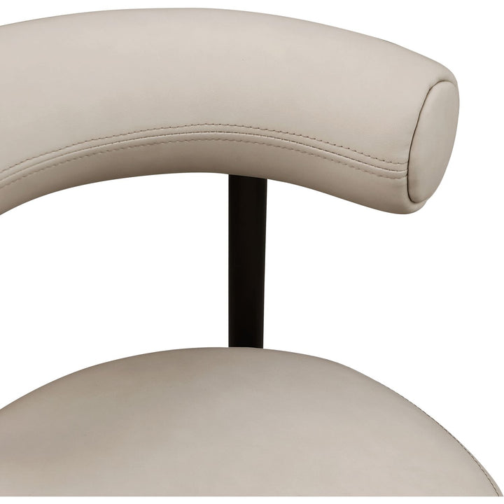 Bordeaux Taupe Vegan Leather Upholstered Counter Stool