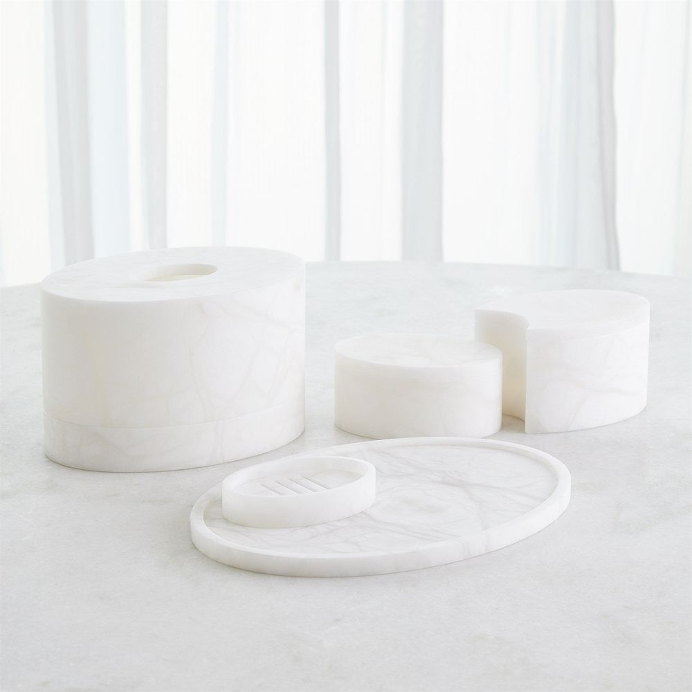 Alabaster Oval Box