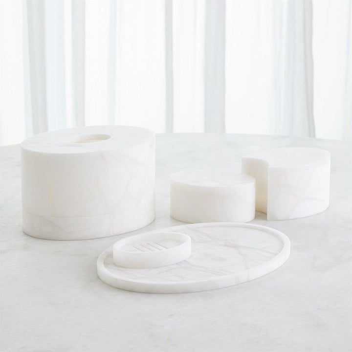 Alabaster Oval Box
