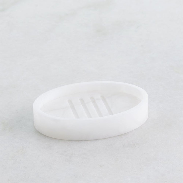 Alabaster Oval Tissue Box