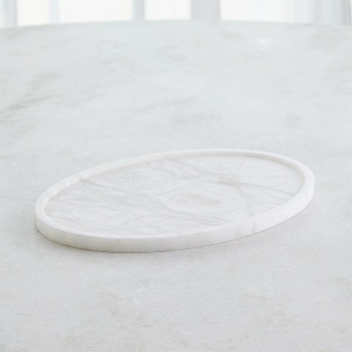 Alabaster Oval Box-Cut