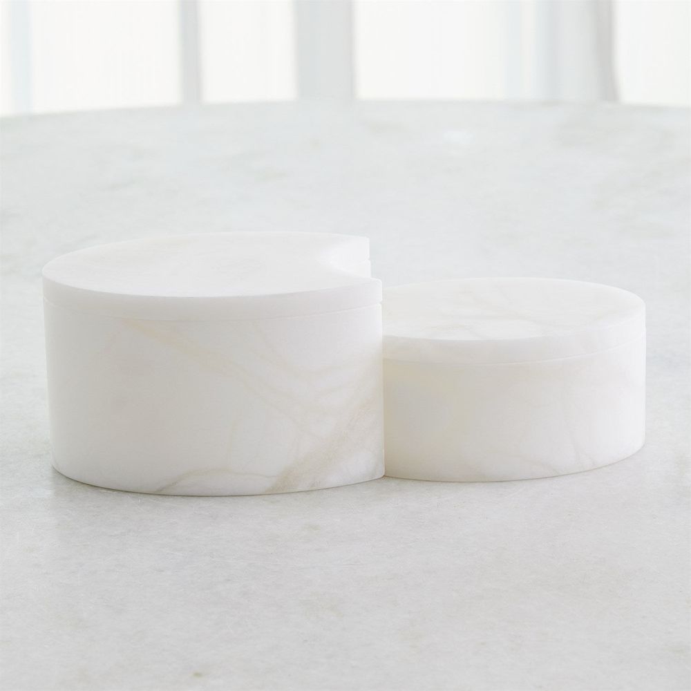 Alabaster Oval Box