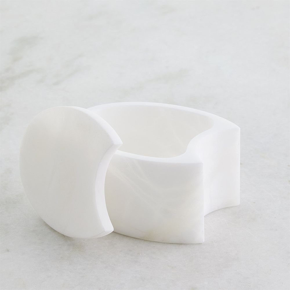 Alabaster Oval Box