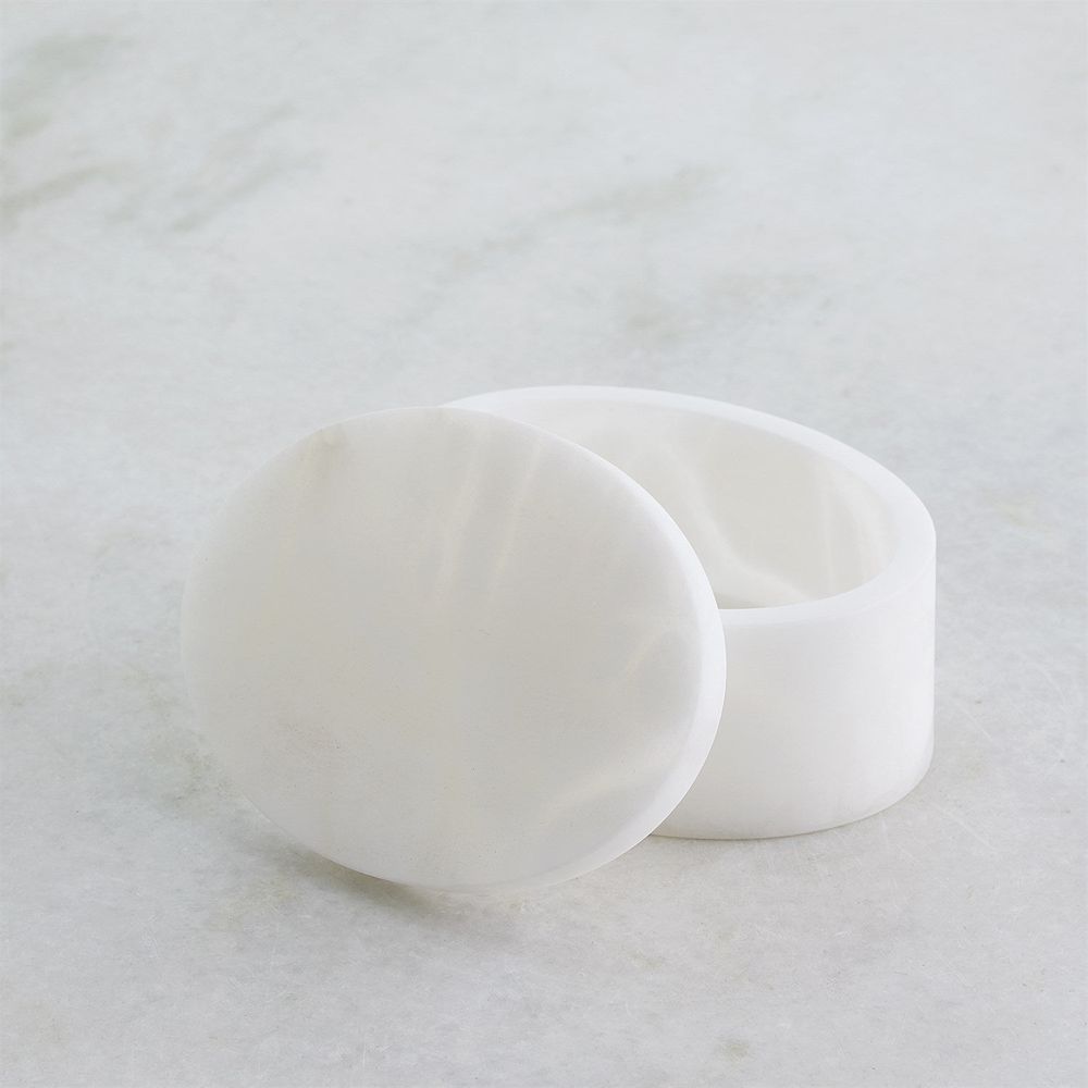 Bathroom Accessories & Decor Alabaster Oval Box