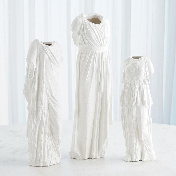Greco Vase-Matte White-Lg