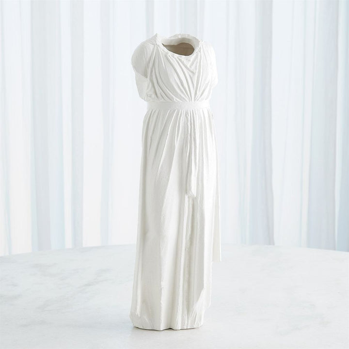 Greco Vase-Matte White-Lg