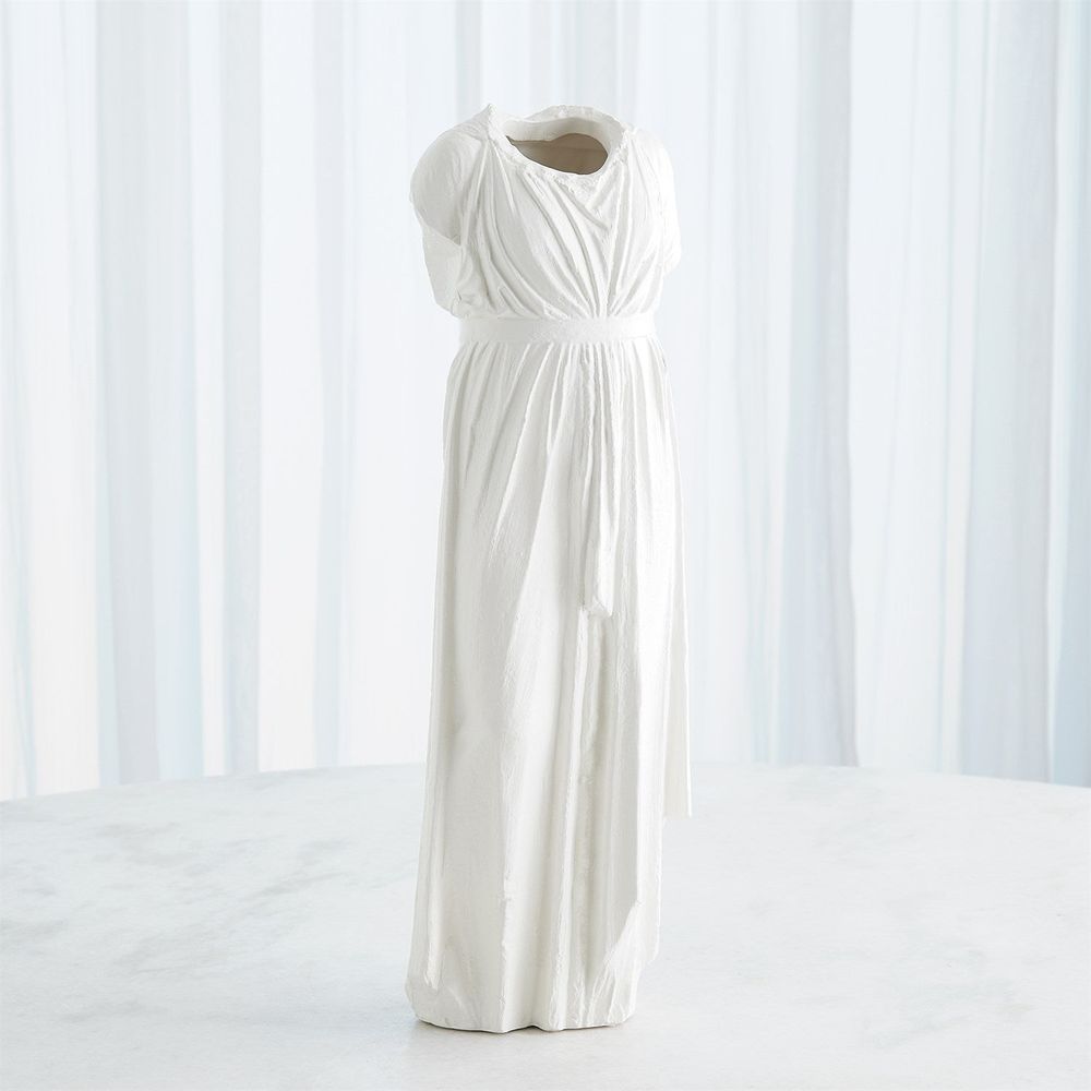 Greco Vase-Matte White-Med