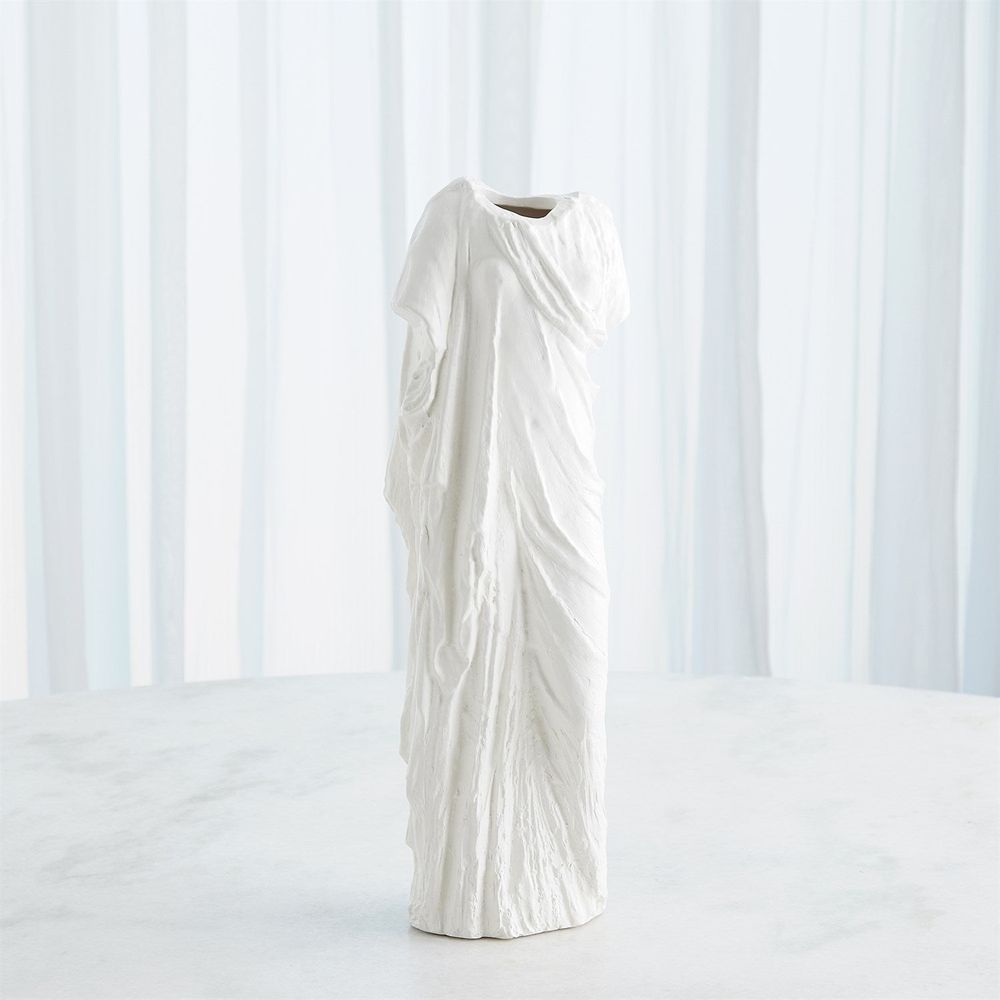 Greco Vase-Matte White-Med