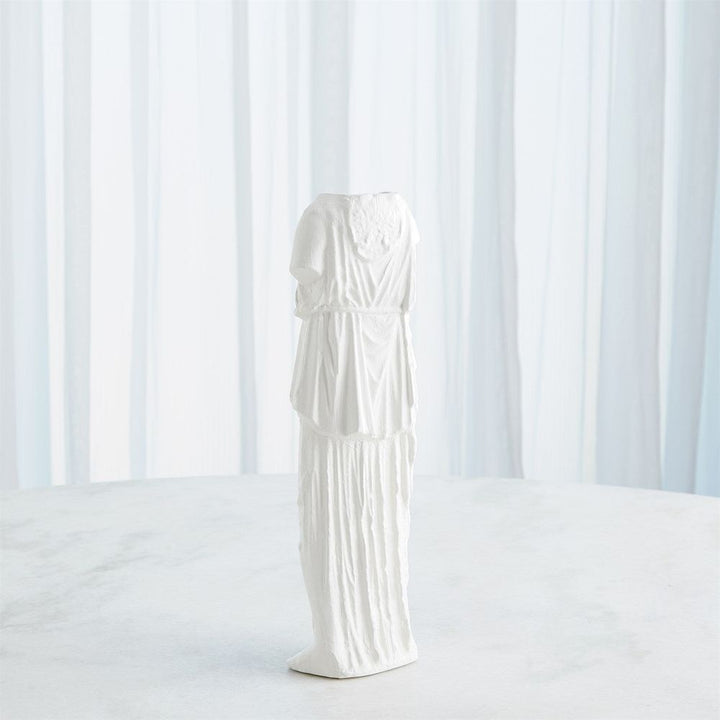 Greco Vase-Matte White-Lg