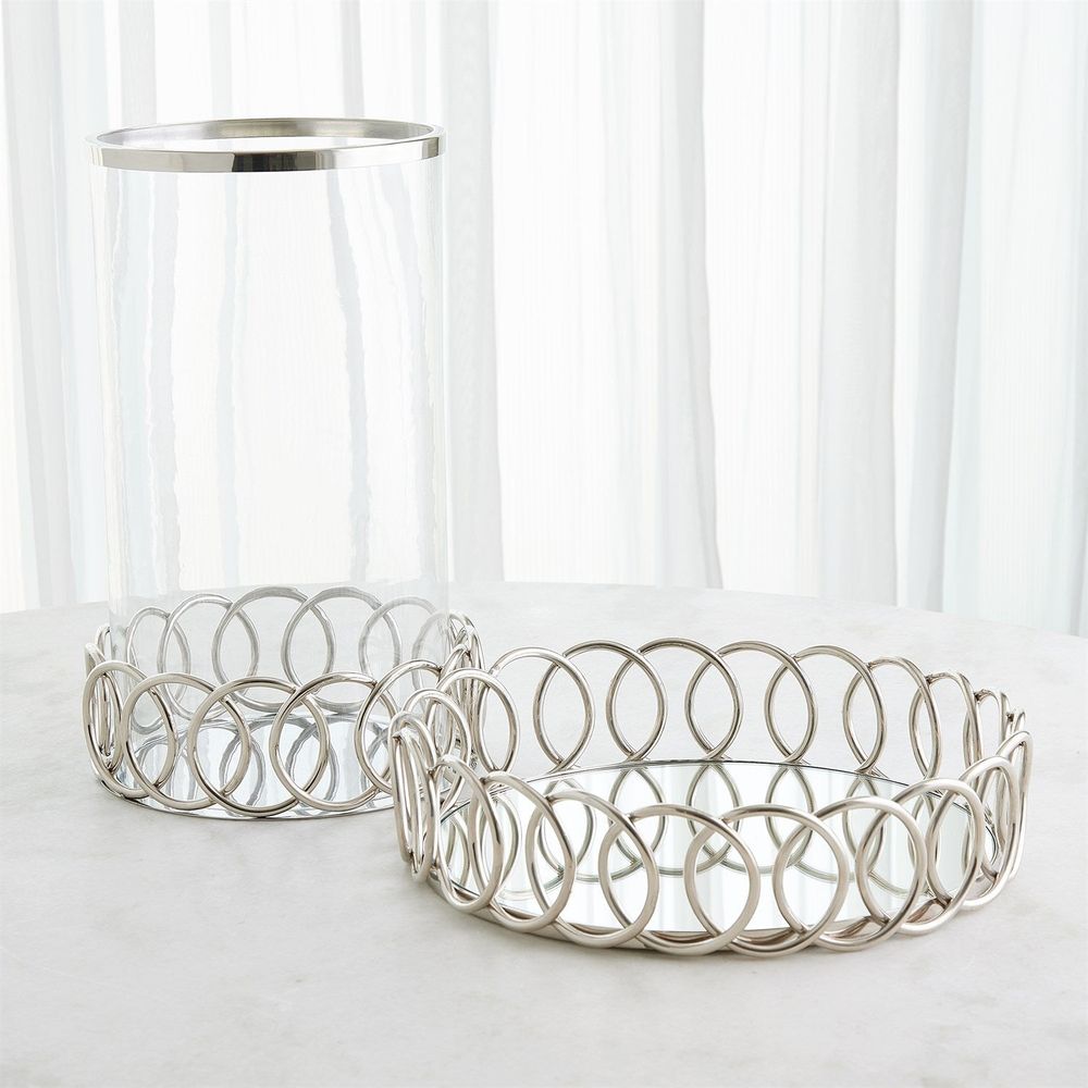 Candle Holders Loops Hurricane-Nickel