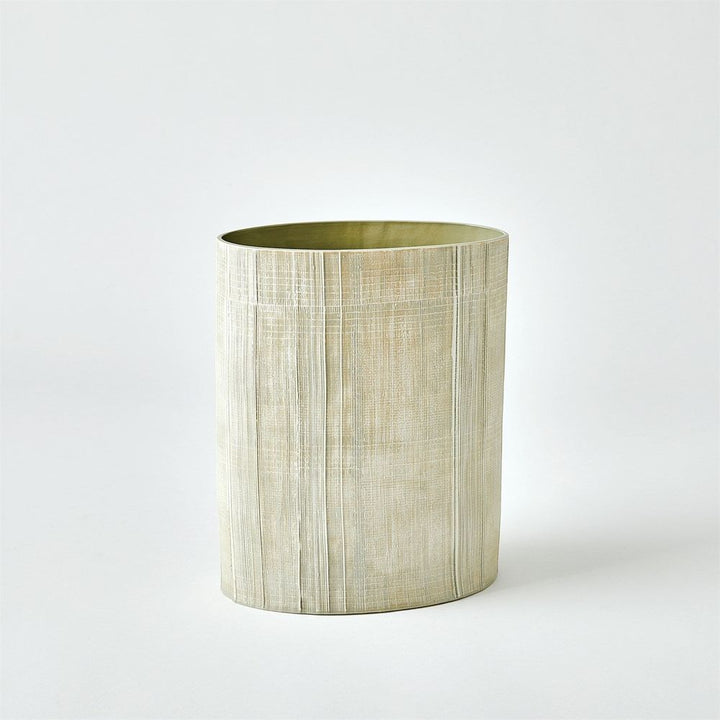 Cross Hatch Vase-Celery-Med