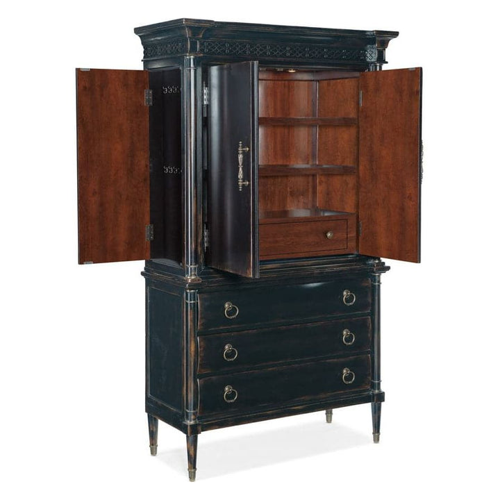 Charleston Jewelry Armoire-Hooker-HOOKER-6750-90014-97-Bookcases & Cabinets-3-France and Son