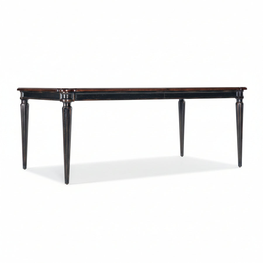 Dining Tables Hamption Rectangle Leg Dining Table - Black Brown - Parsons