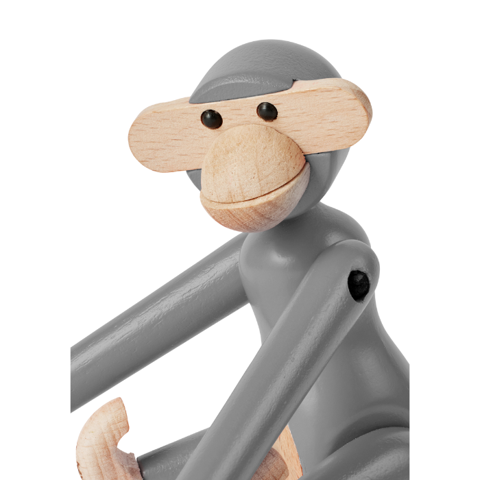 Kay Bojesen Monkey, Mini, Grey, H: 3.7"