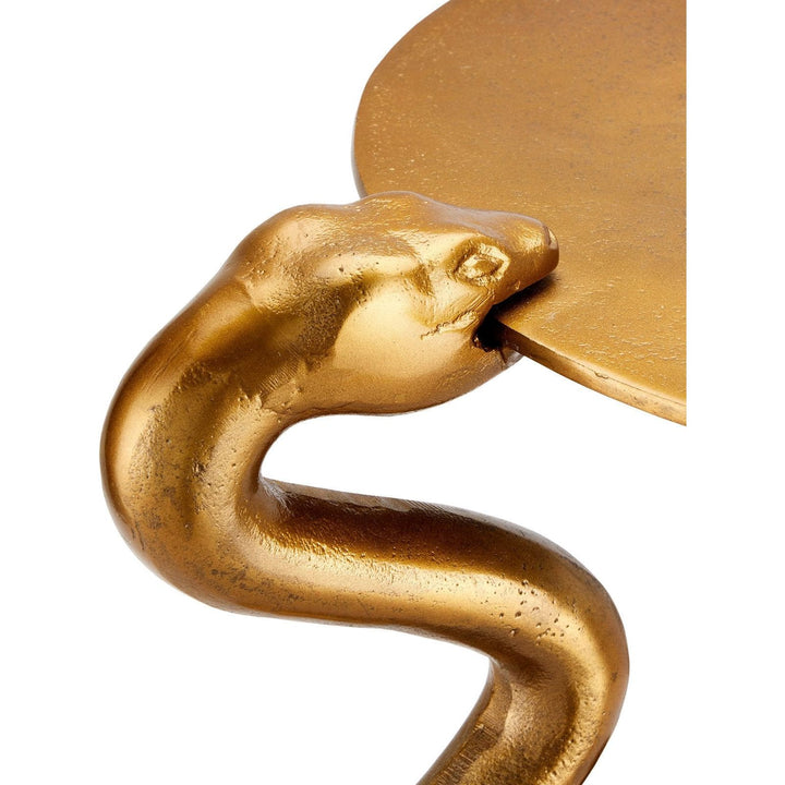 Serpent Brass Accent Table