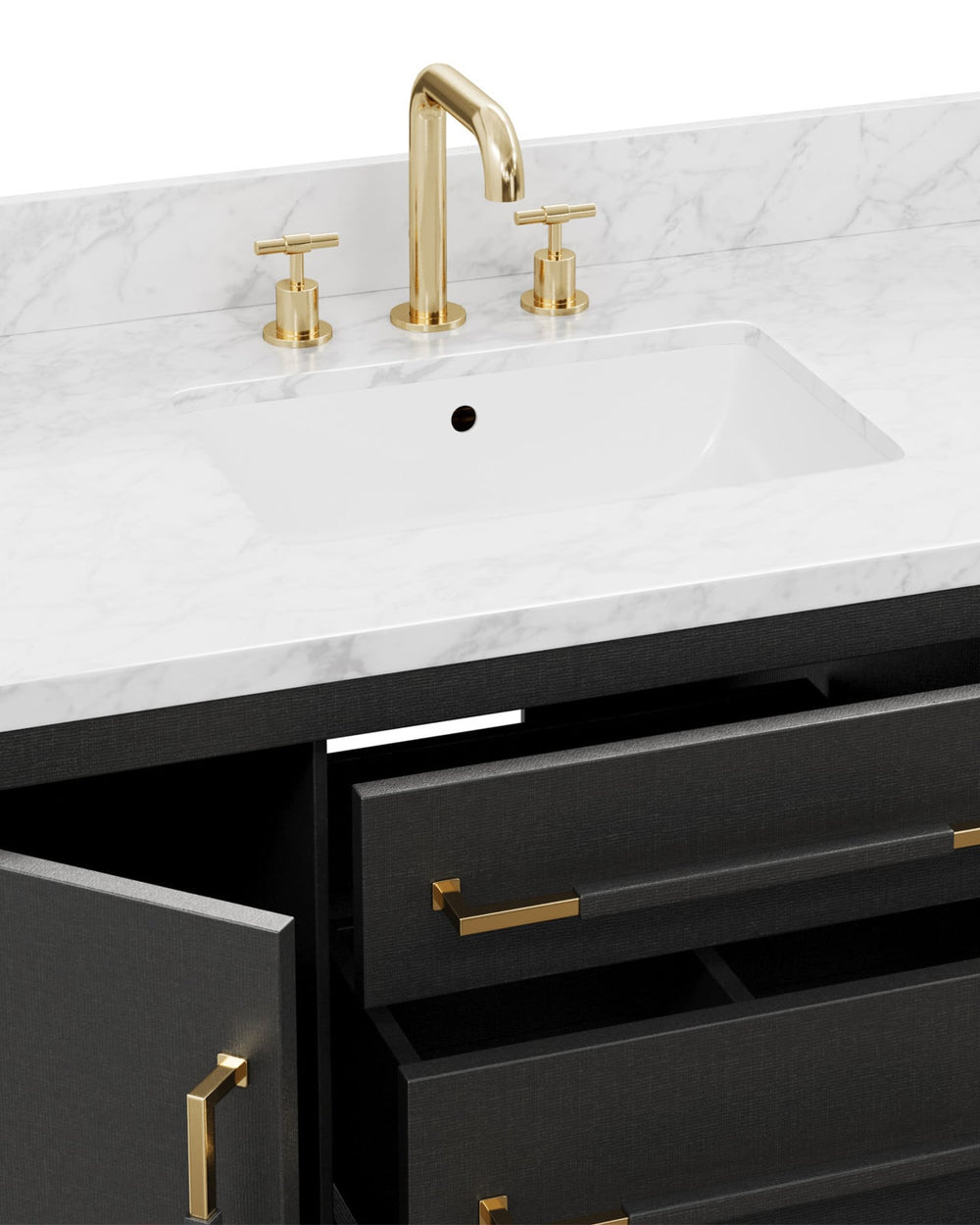 Vanities Verona 48" Black Vanity with Rectangular Undermount Sink